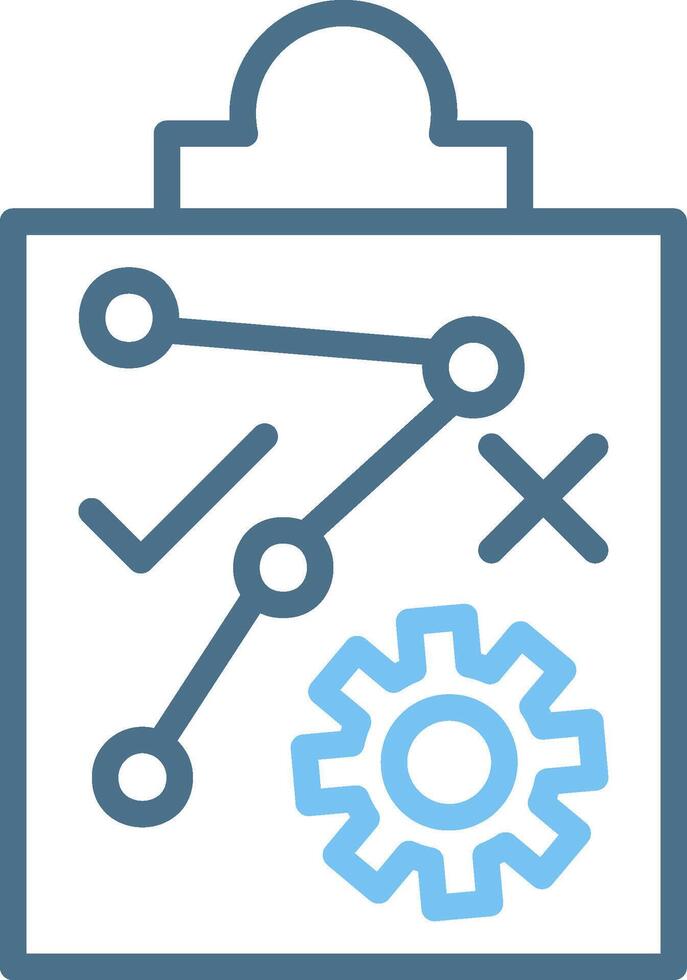 Strategy Line Two Colour Icon Design vector