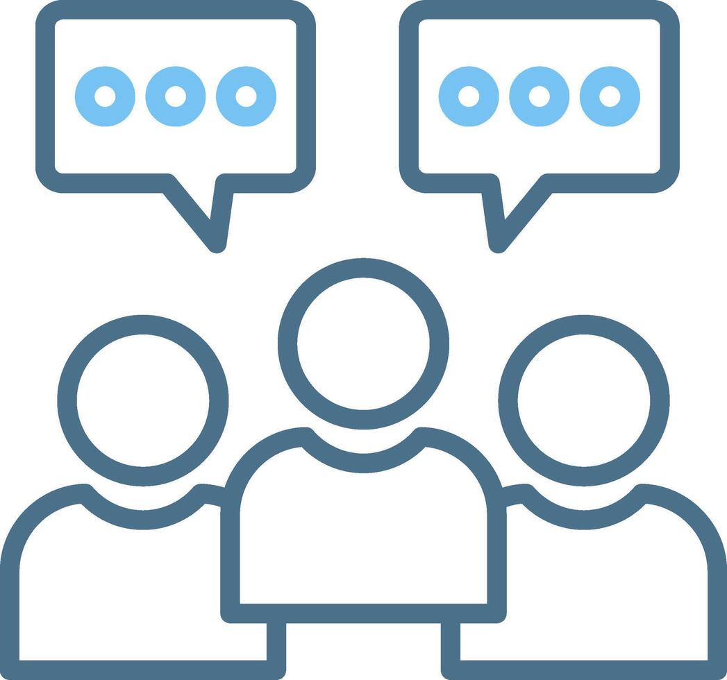 Public Community Line Two Colour Icon Design vector