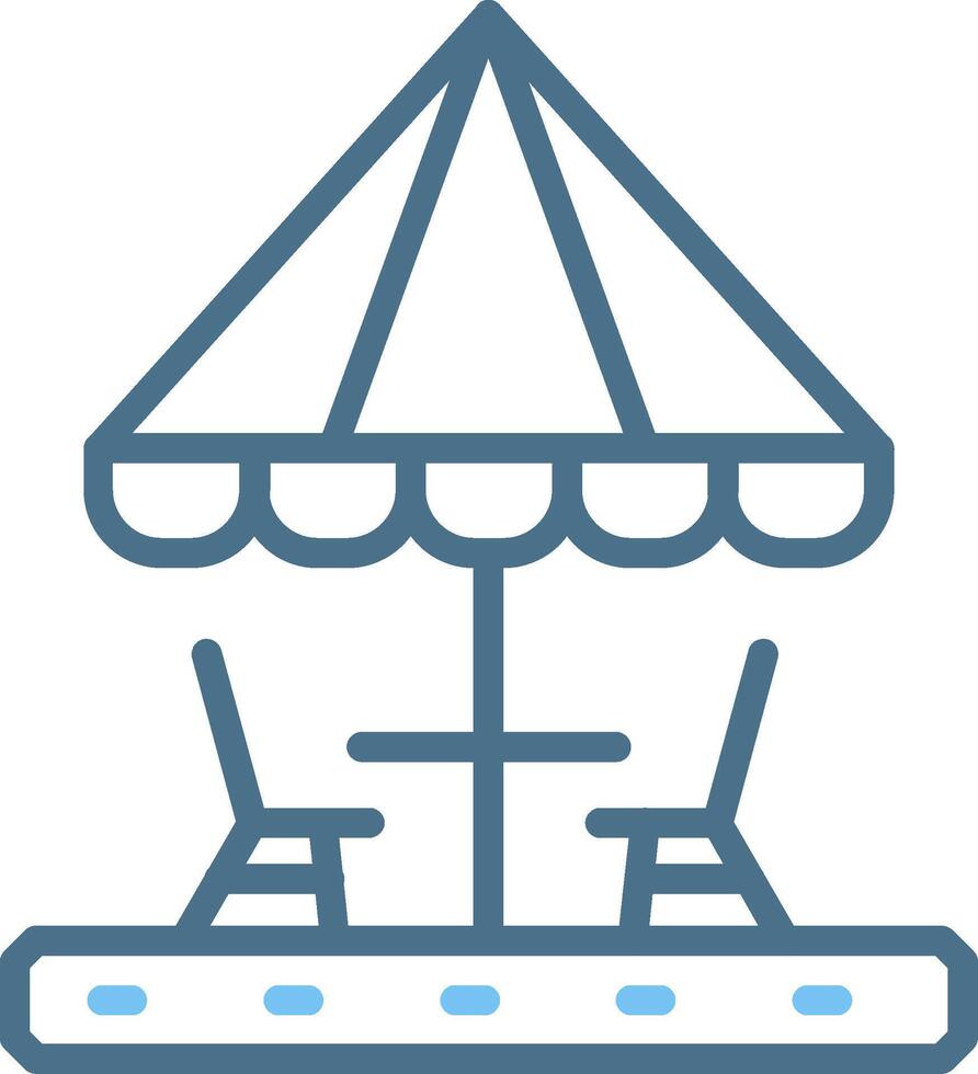 Picnic Area Line Two Colour Icon Design vector