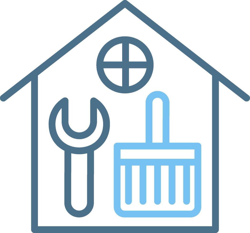 Renovation Line Two Colour Icon Design vector