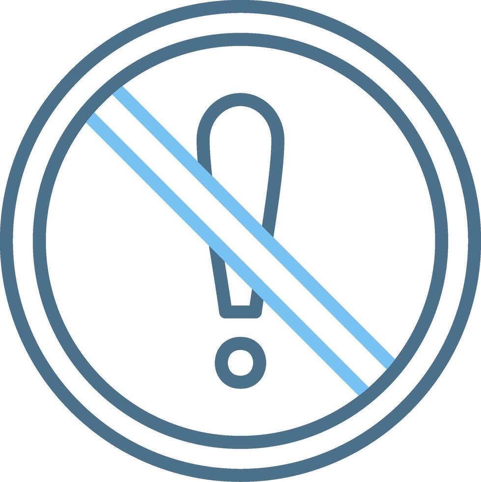 Exclamation Line Two Colour Icon Design vector