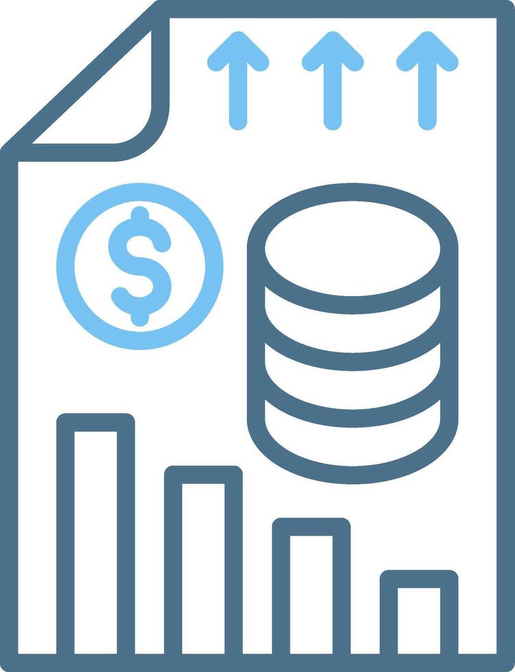 Investment Line Two Colour Icon Design vector