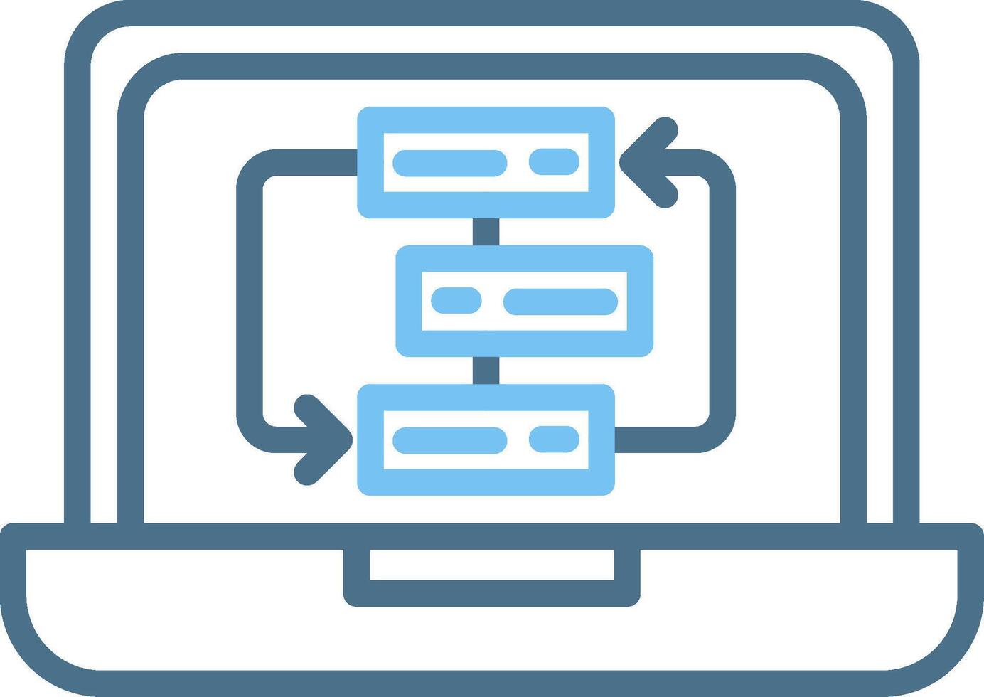 Backlog Line Two Colour Icon Design vector