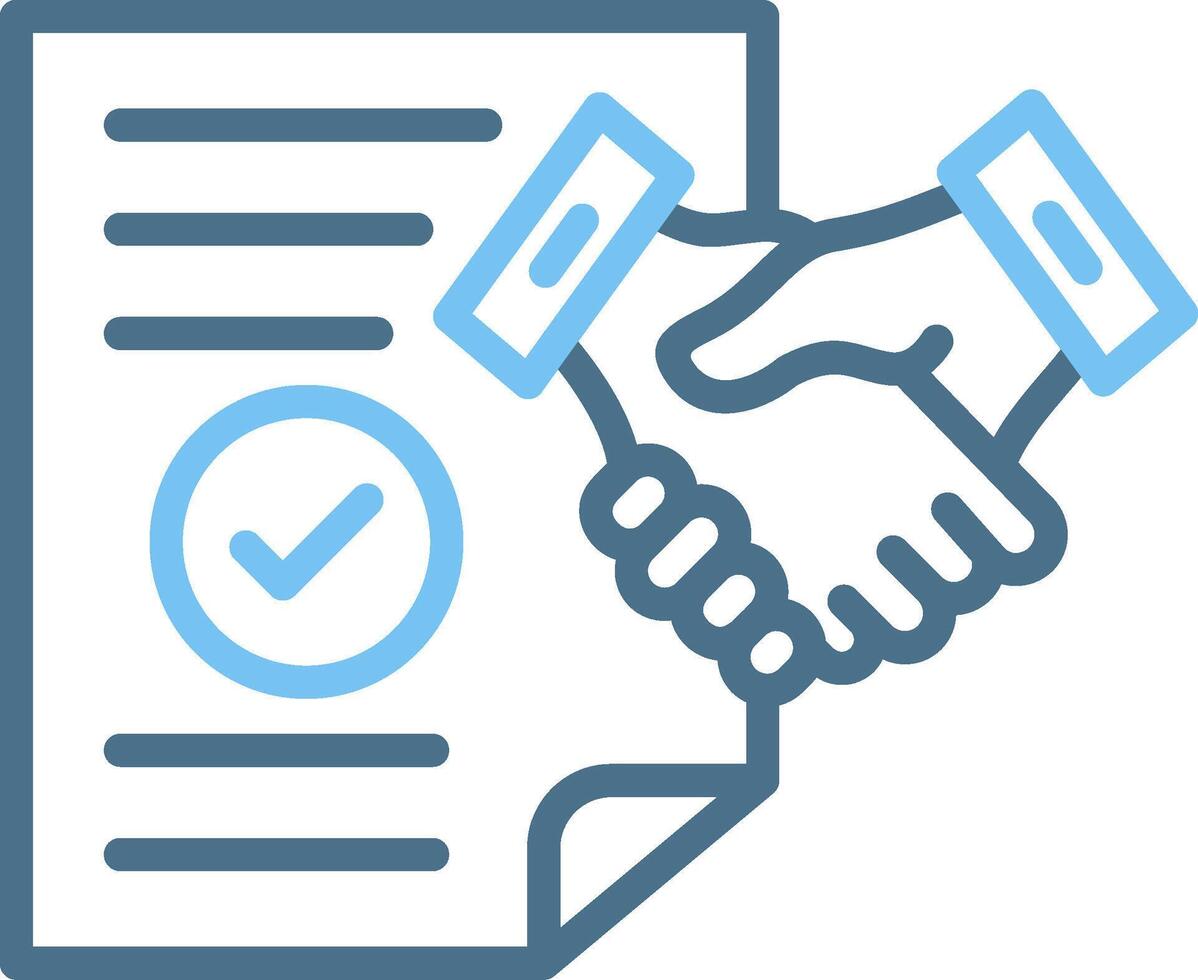 Certainty Line Two Colour Icon Design vector