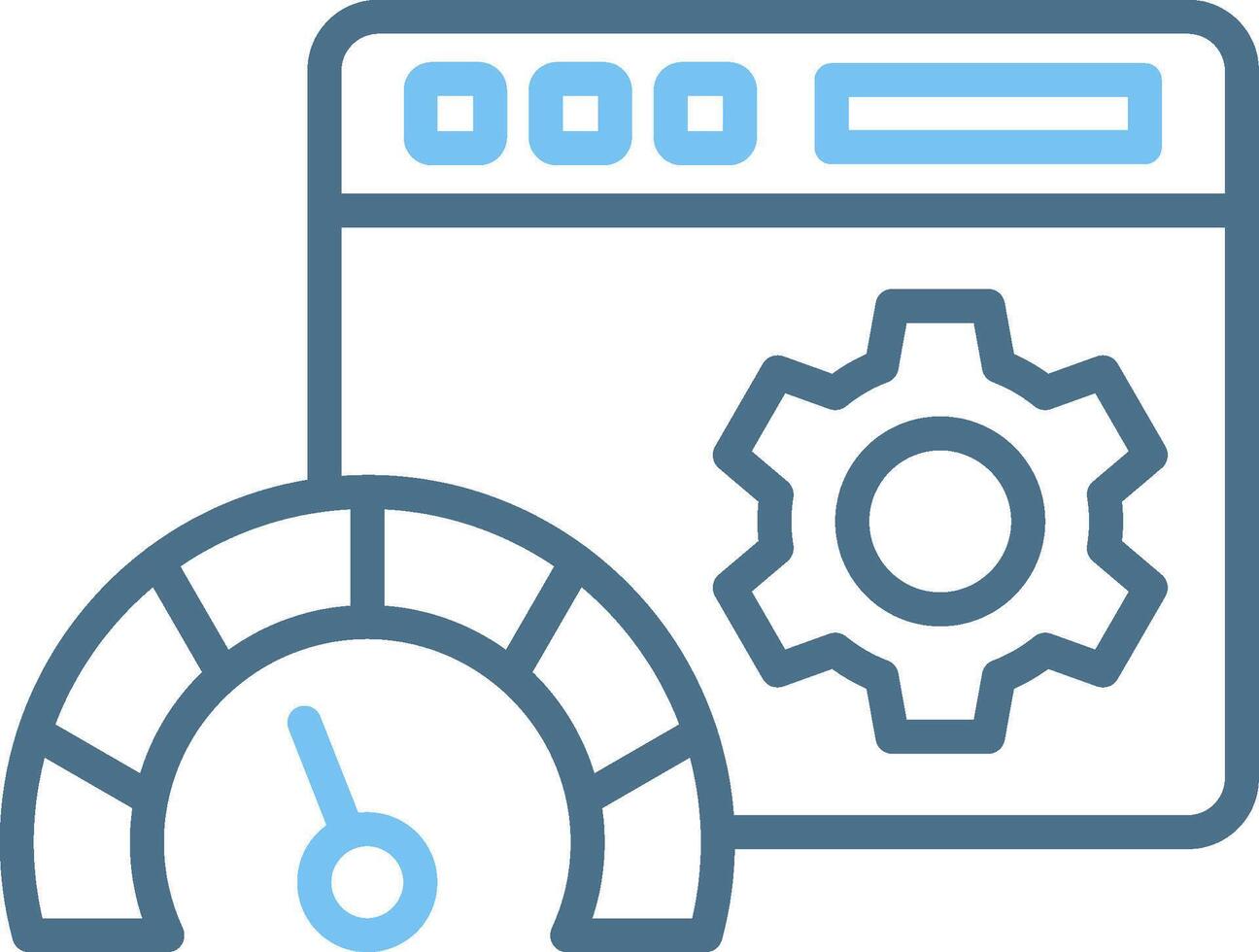 Dashboard Line Two Colour Icon Design vector