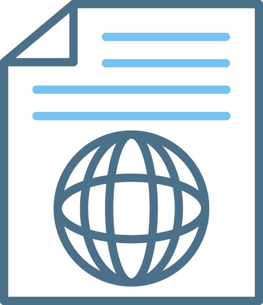 Web Document Line Two Colour Icon Design vector