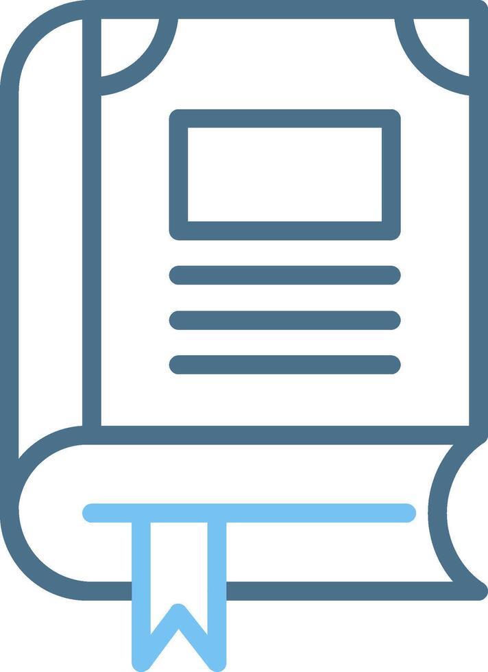 Book Line Two Colour Icon Design vector