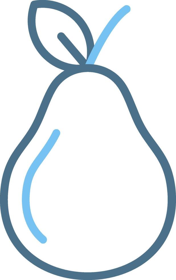Pear Line Two Colour Icon Design vector
