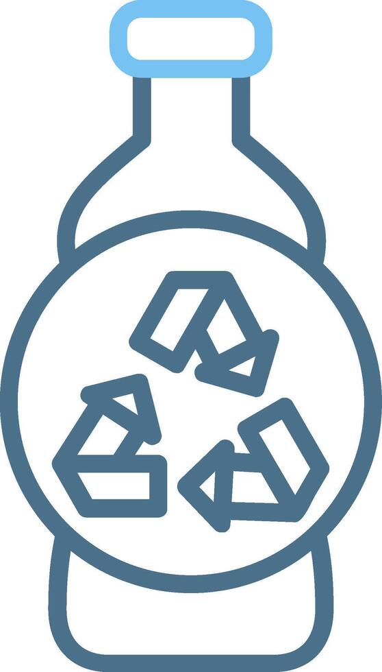 Recycling Line Two Colour Icon Design vector