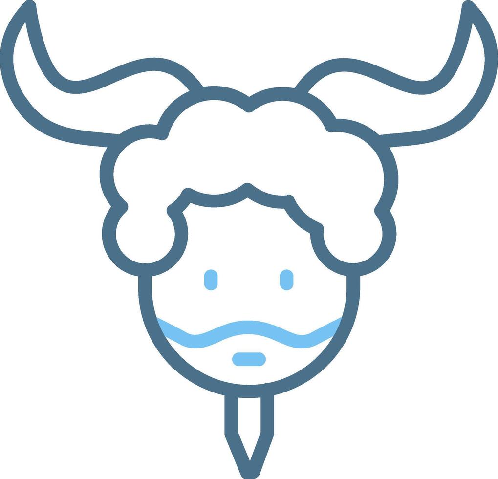 Satyr Line Two Colour Icon Design vector