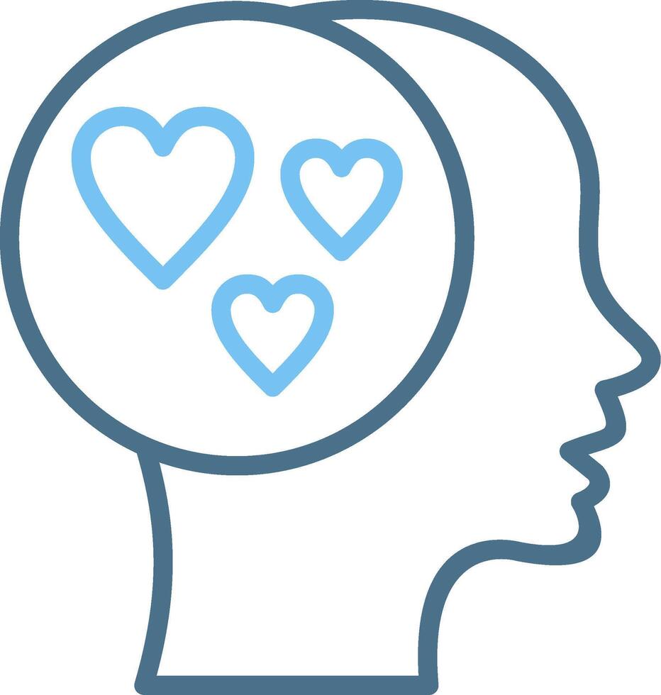 Love Line Two Colour Icon Design vector