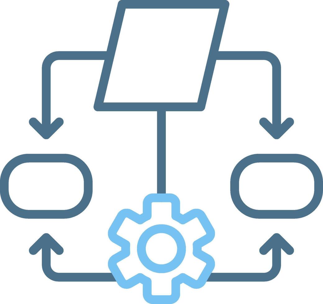 Chart Line Two Colour Icon Design vector
