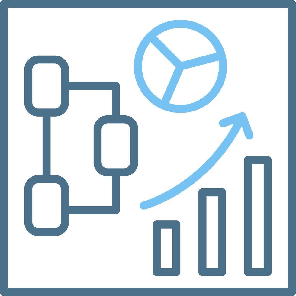 Diagram Line Two Colour Icon Design vector