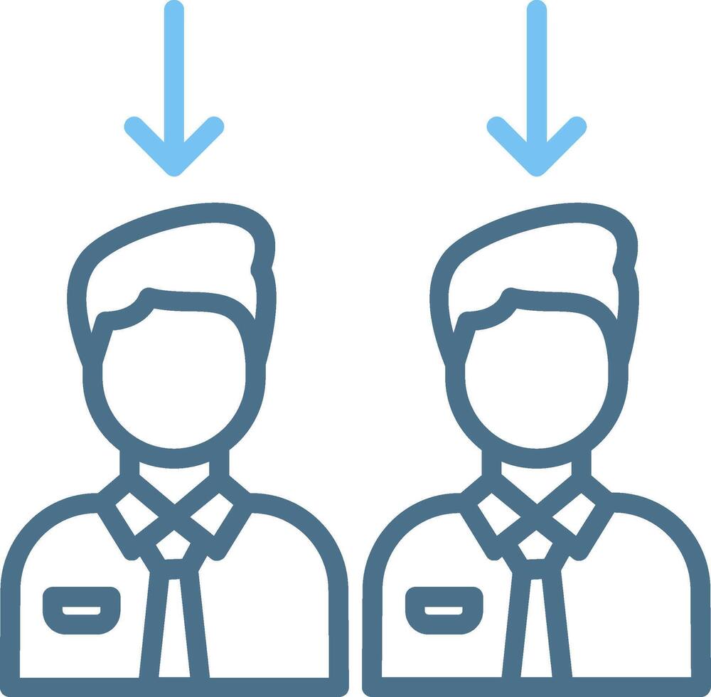 Employees Line Two Colour Icon Design vector