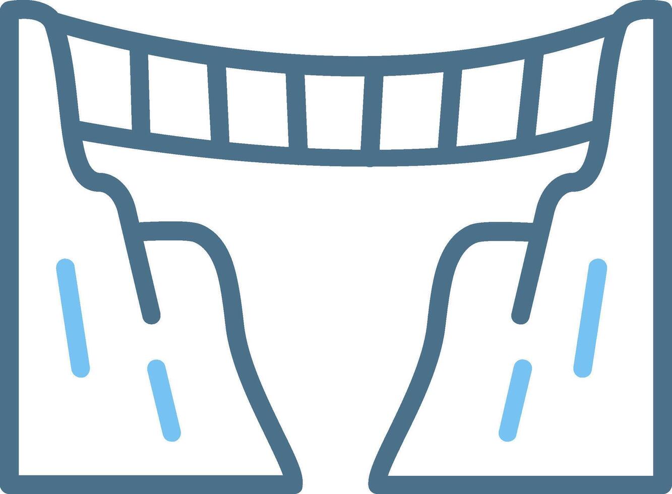 Bridge Line Two Colour Icon Design vector