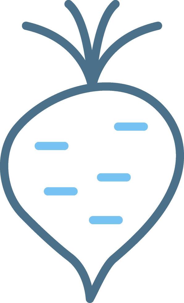 Beet Line Two Colour Icon Design vector