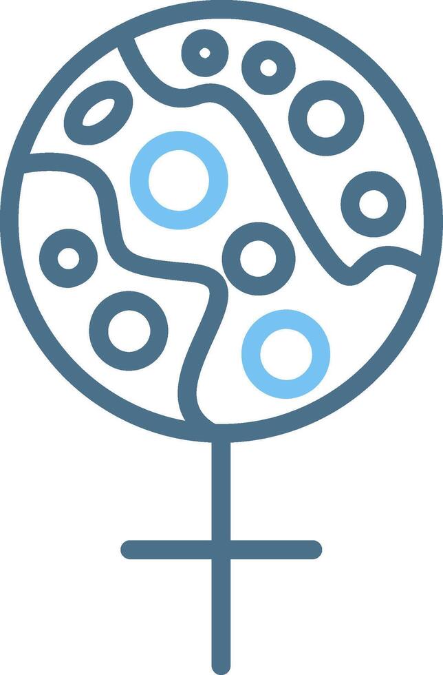 Venus Line Two Colour Icon Design vector