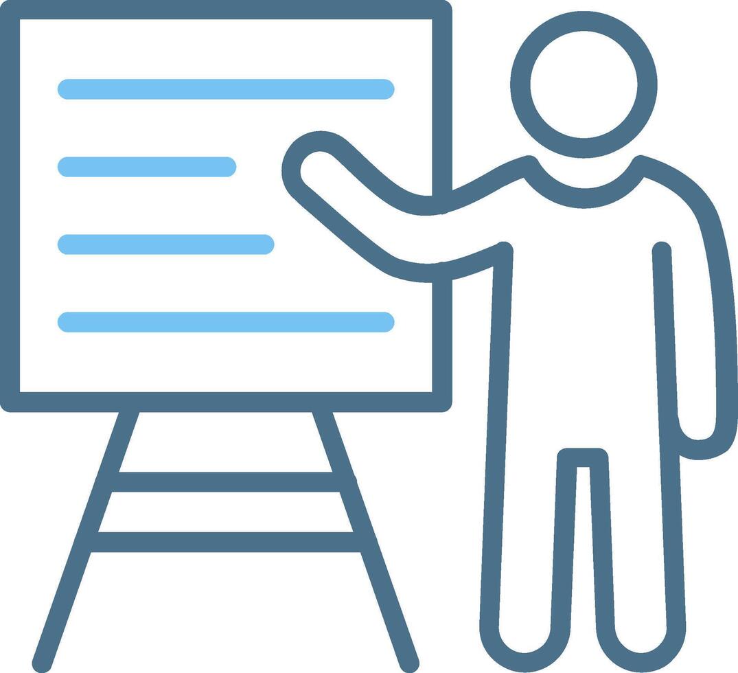 Working Line Two Colour Icon Design vector