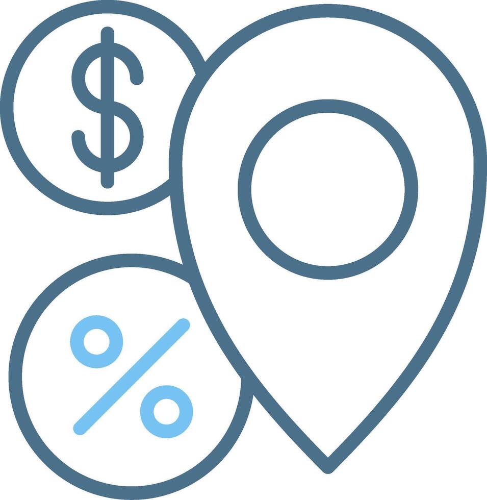 Placeholder Line Two Colour Icon Design vector