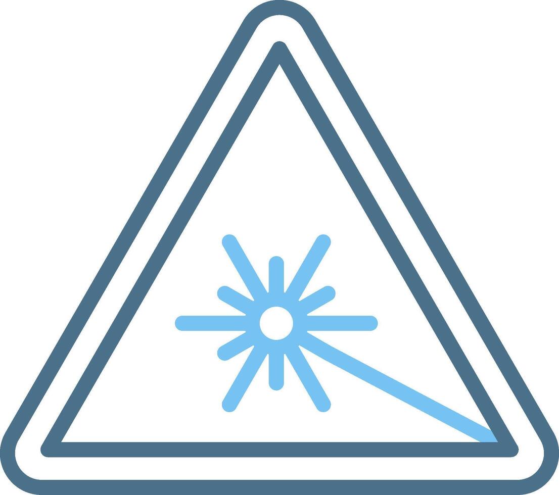Laser Line Two Colour Icon Design vector