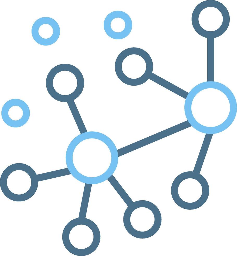 Cluster Line Two Colour Icon Design vector