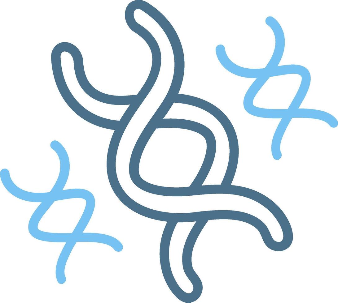 Dna strand Line Two Colour Icon Design vector