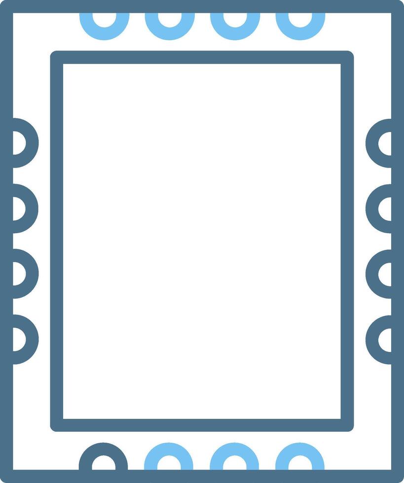 Frame Line Two Colour Icon Design vector