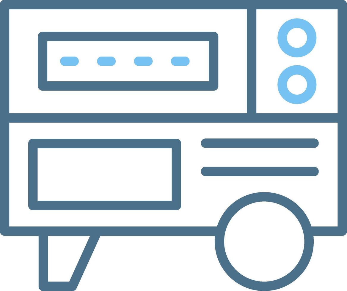 Generator Line Two Colour Icon Design vector