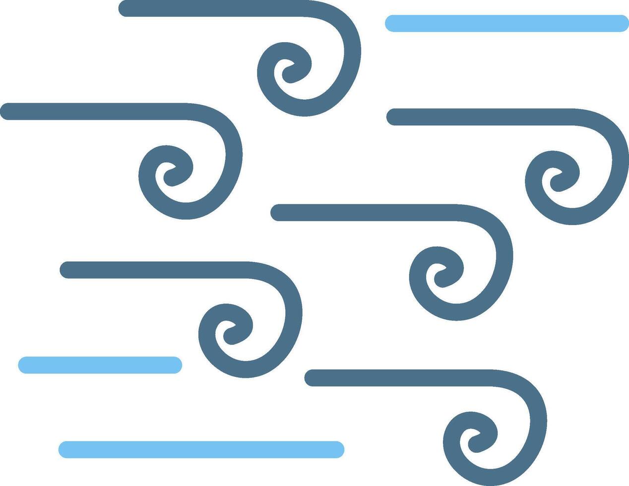 Wind Line Two Colour Icon Design vector