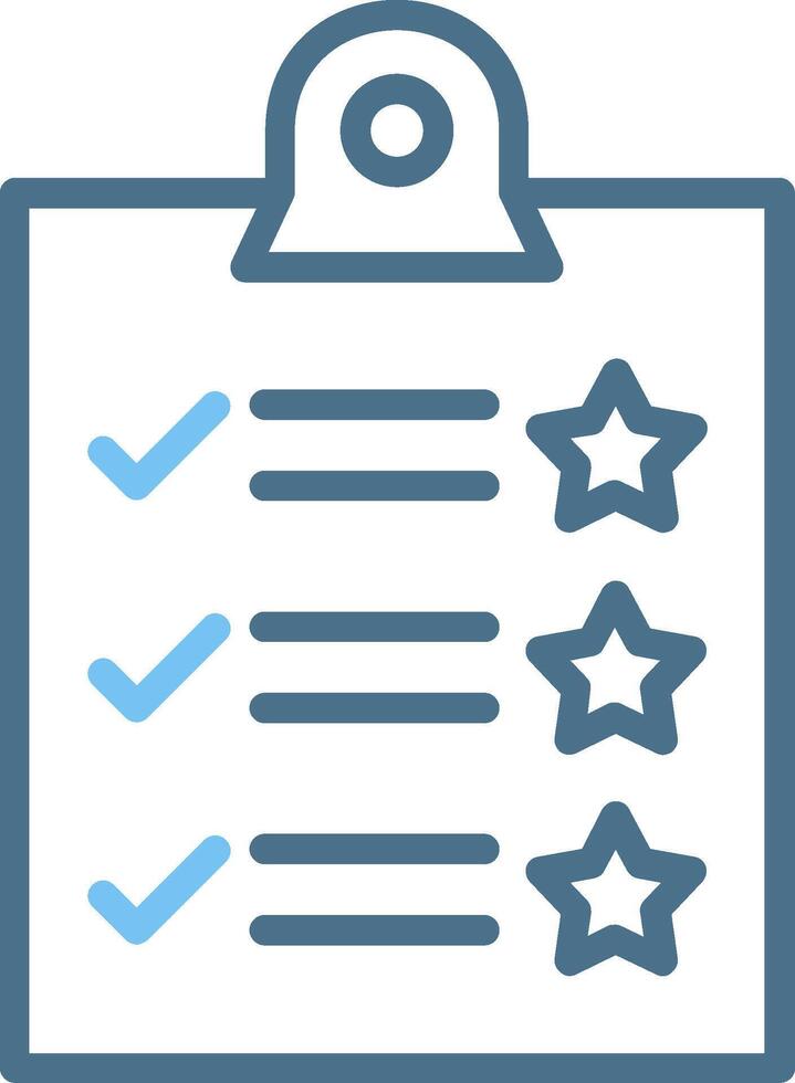Rating Line Two Colour Icon Design vector