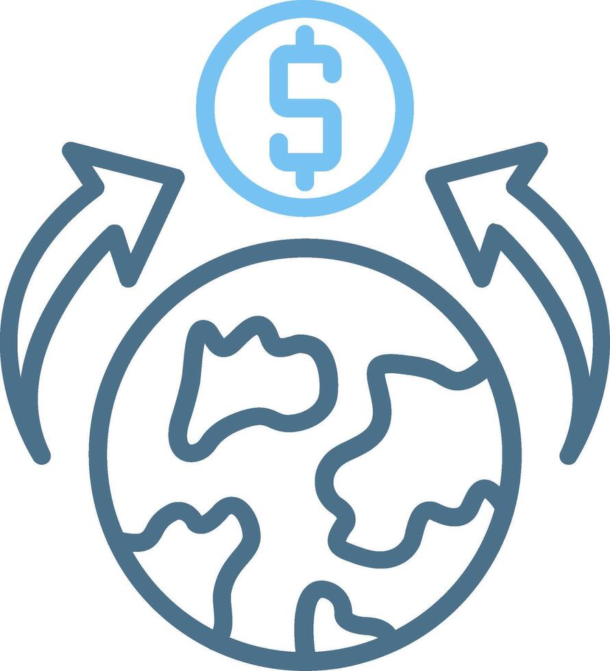 Synergy Line Two Colour Icon Design vector