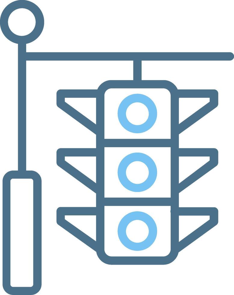 Traffic Light Line Two Colour Icon Design vector