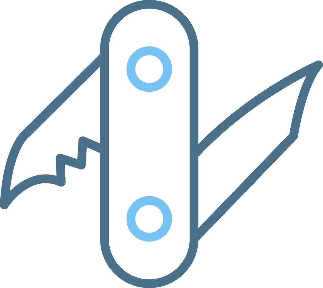 Swiss Army Knife Line Two Colour Icon Design vector