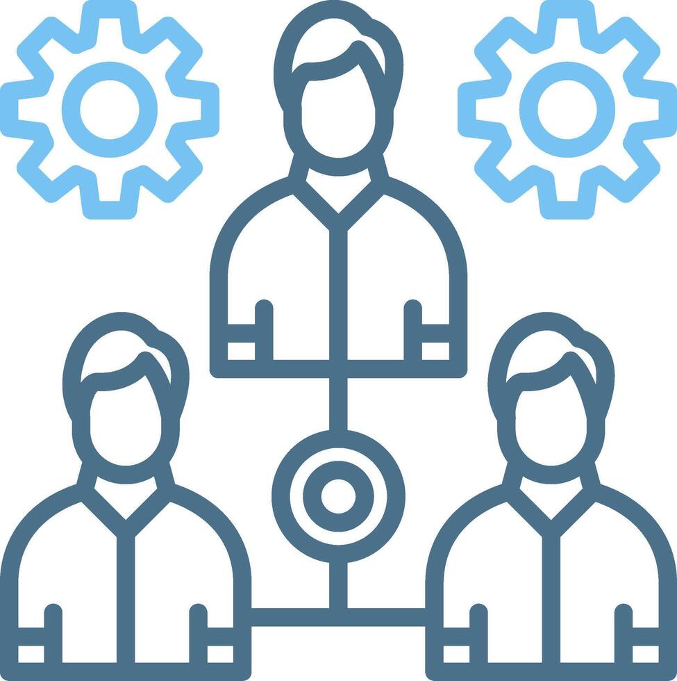 Team Line Two Colour Icon Design vector