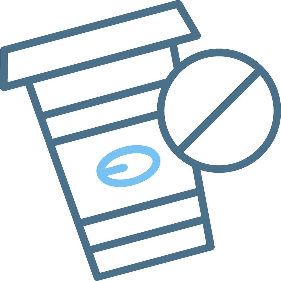 No Coffee Cups Line Two Colour Icon Design vector