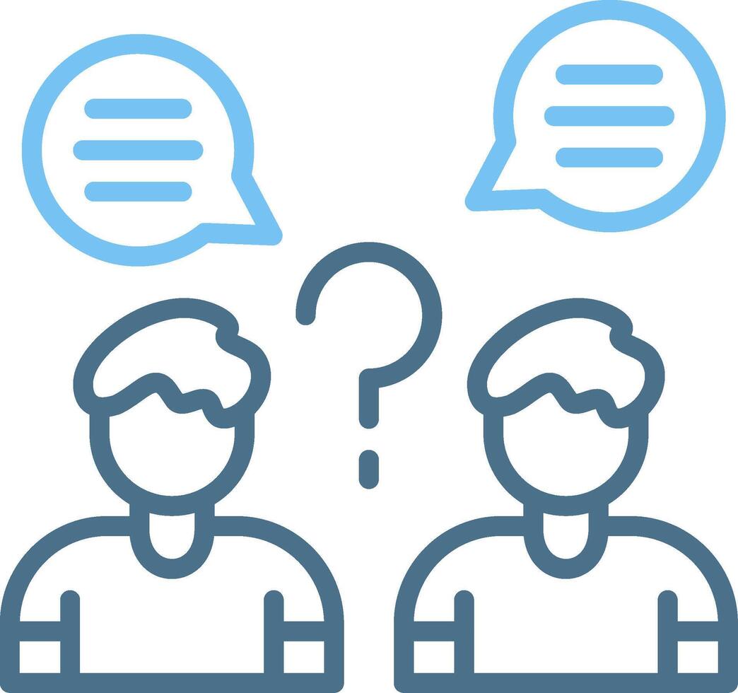 Opinion Line Two Colour Icon Design vector