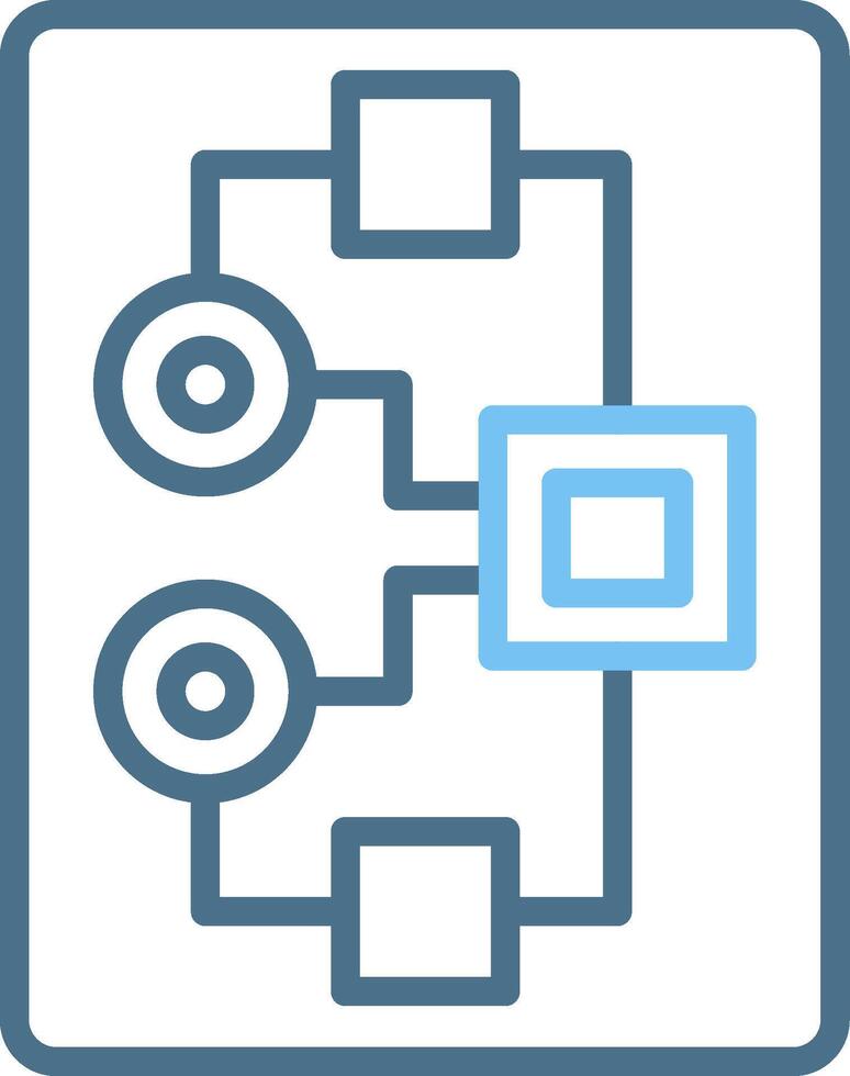Plan Line Two Colour Icon Design vector