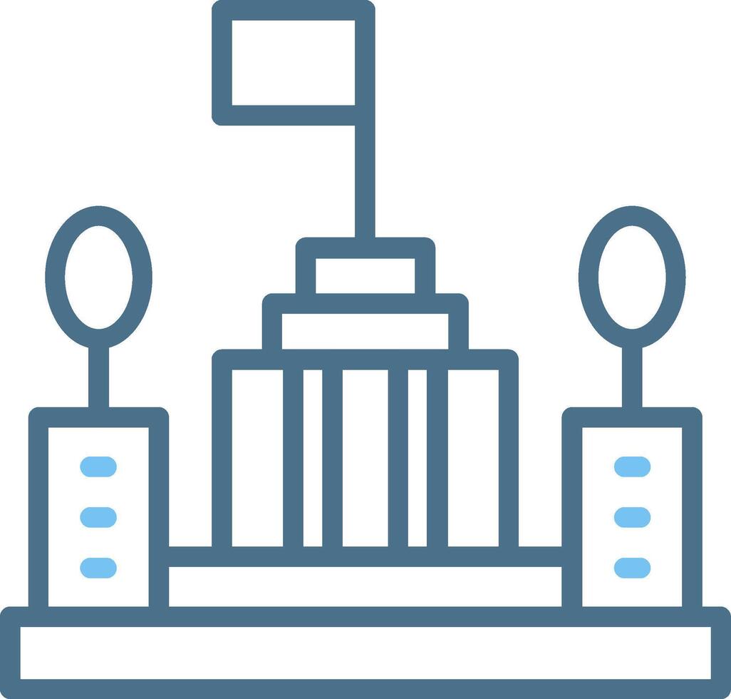 Slavin Memorial Bratislava Line Two Colour Icon Design vector