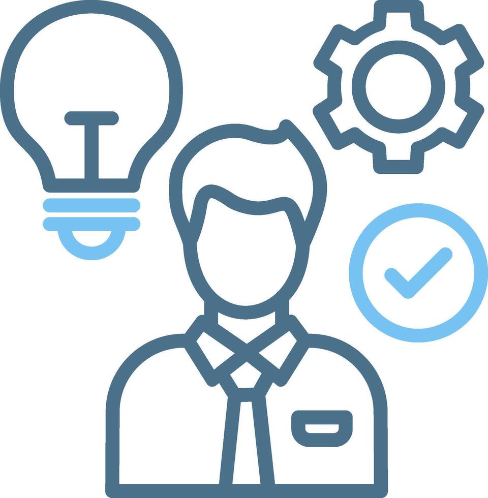 Competence Line Two Colour Icon Design vector