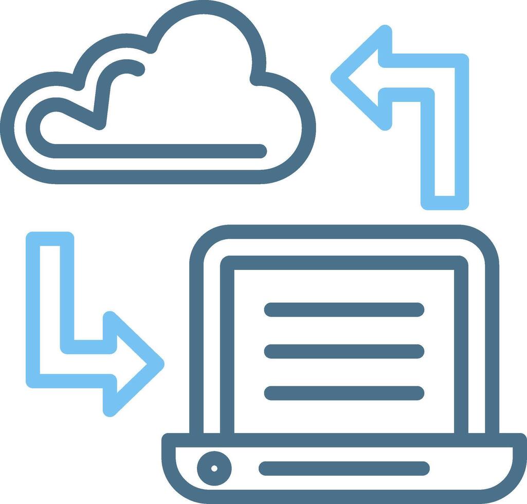 Data Transfer Line Two Colour Icon Design vector