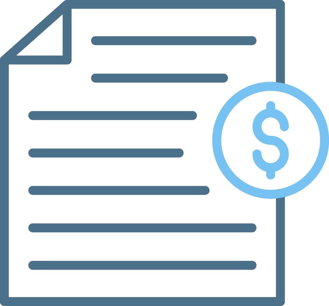 File Line Two Colour Icon Design vector