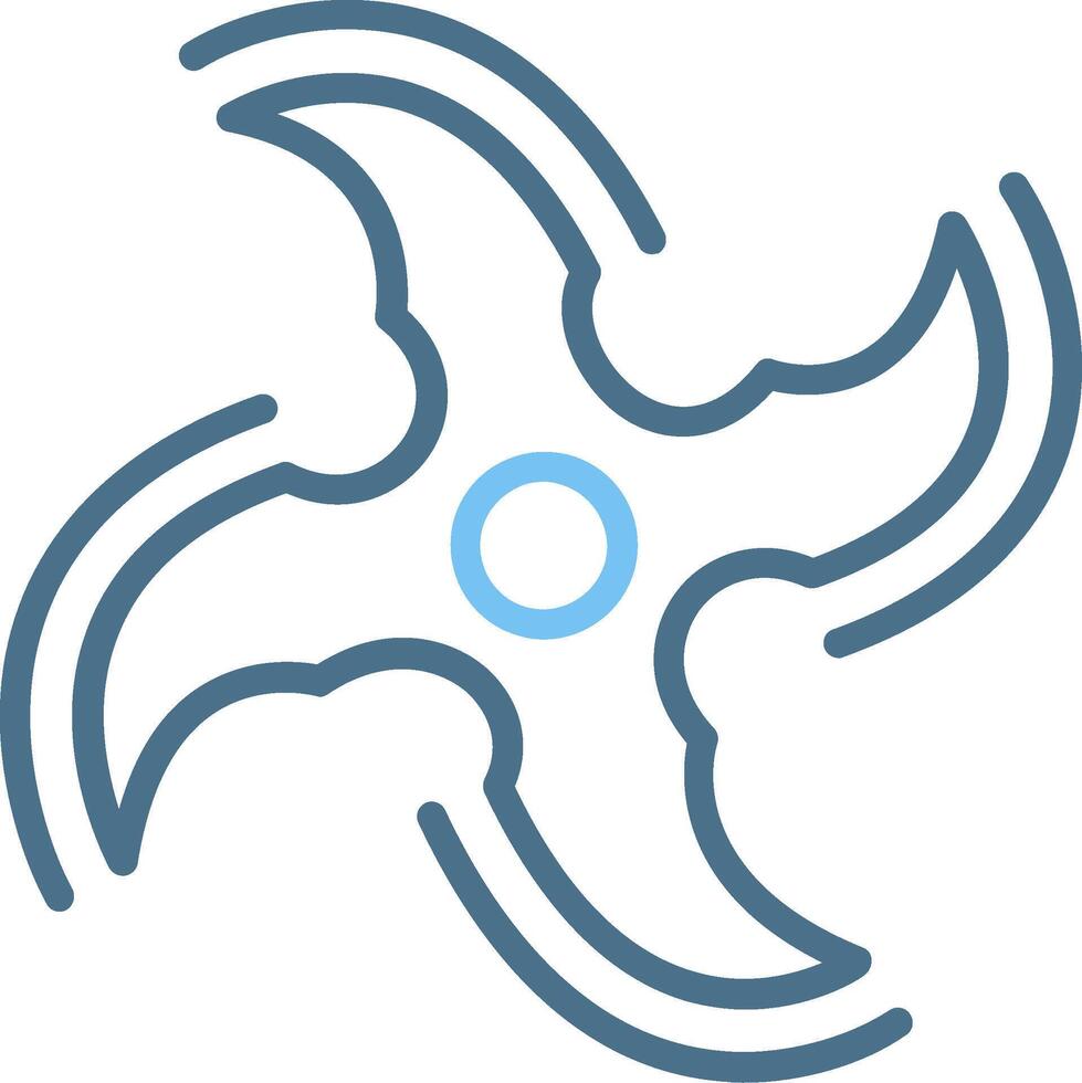 Makibishi Line Two Colour Icon Design vector