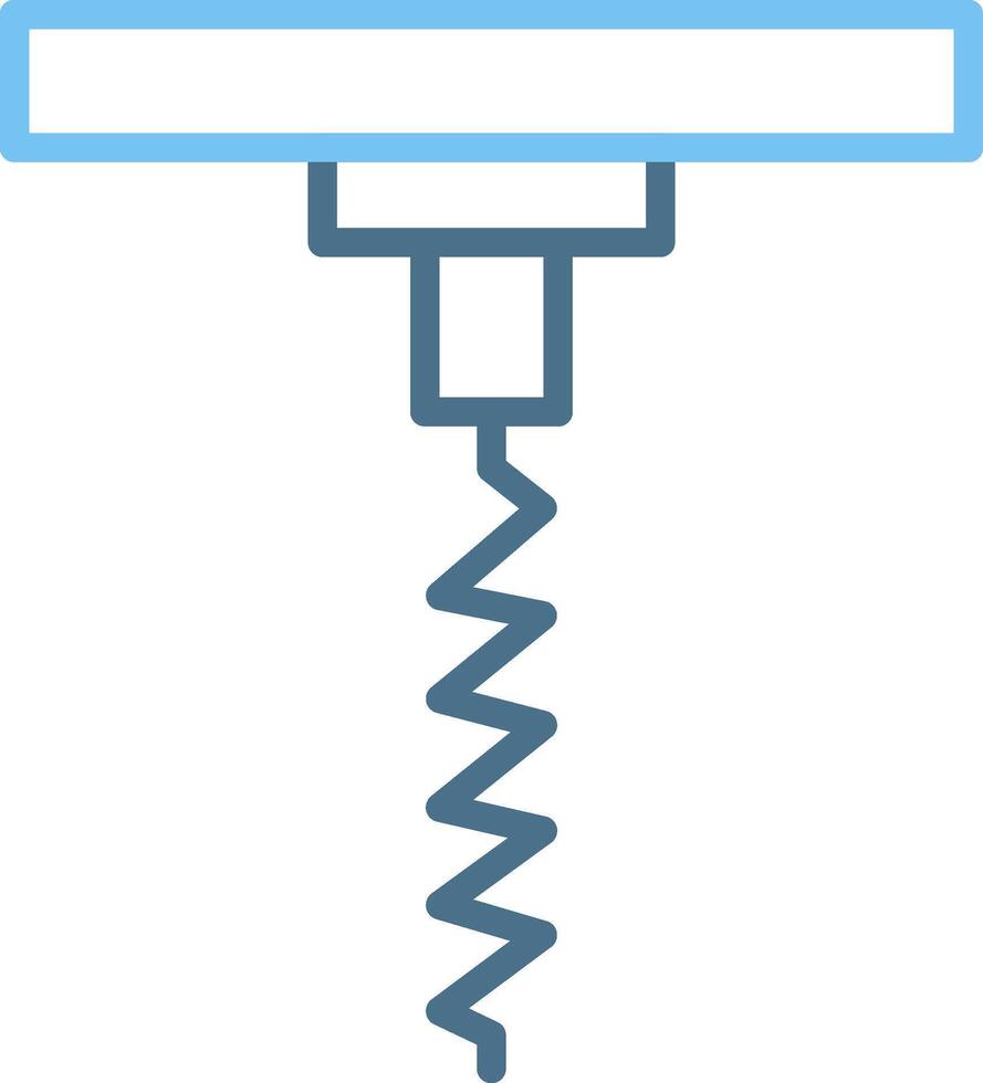 Corkscrew Line Two Colour Icon Design vector