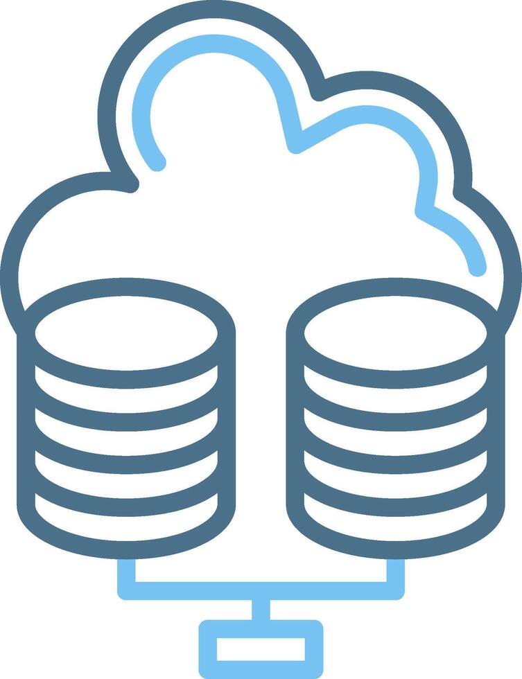 Database Line Two Colour Icon Design vector
