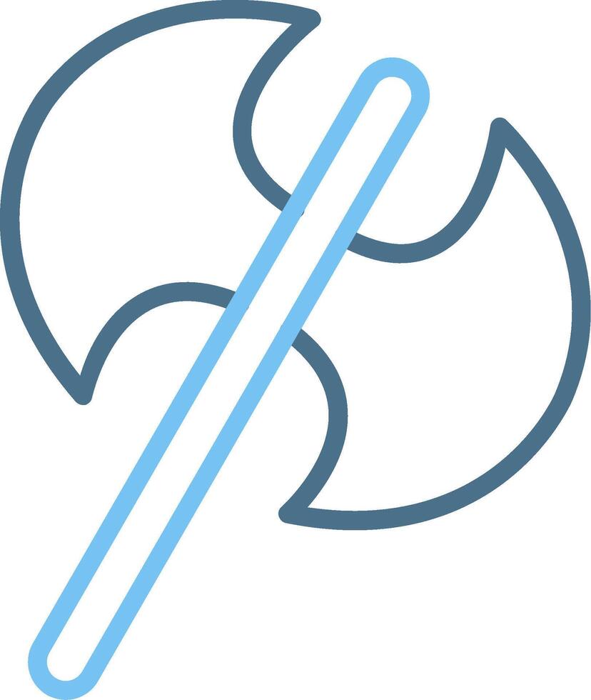 Labrys Line Two Colour Icon Design vector