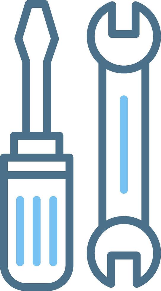 Maintenance Line Two Colour Icon Design vector