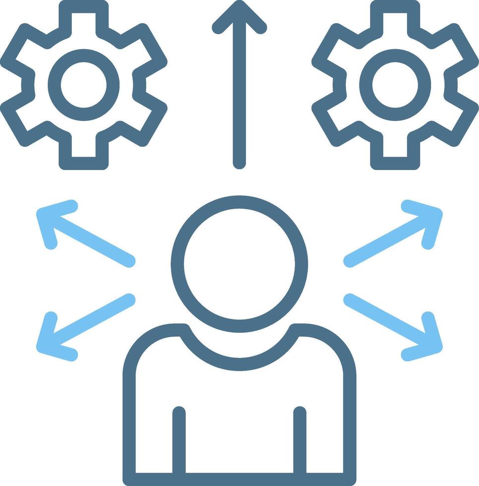 Behavioral Line Two Colour Icon Design vector