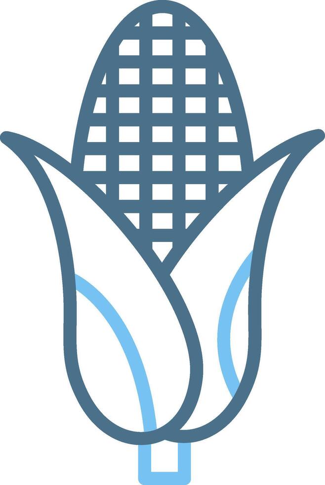 Corn Line Two Colour Icon Design vector
