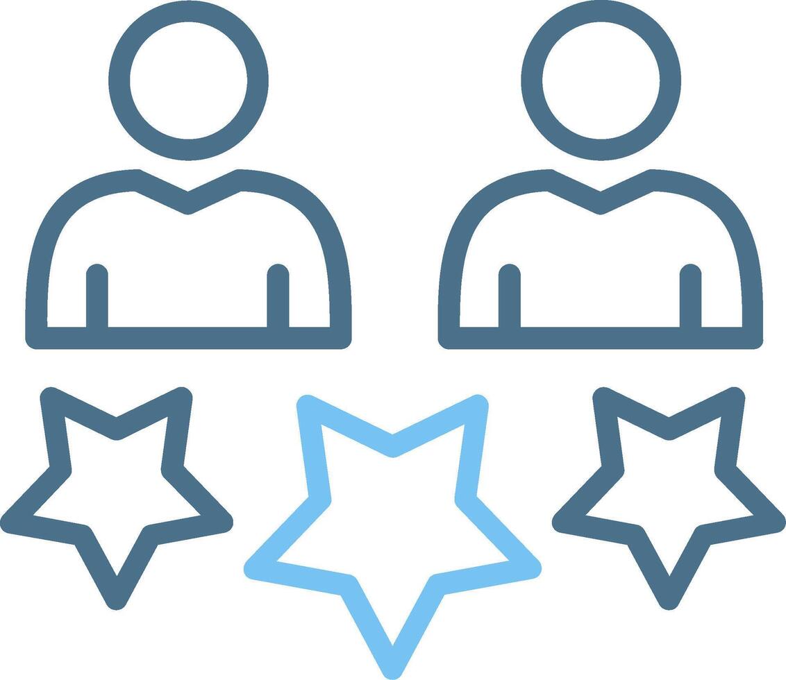 Customer Satisfaction Line Two Colour Icon Design vector