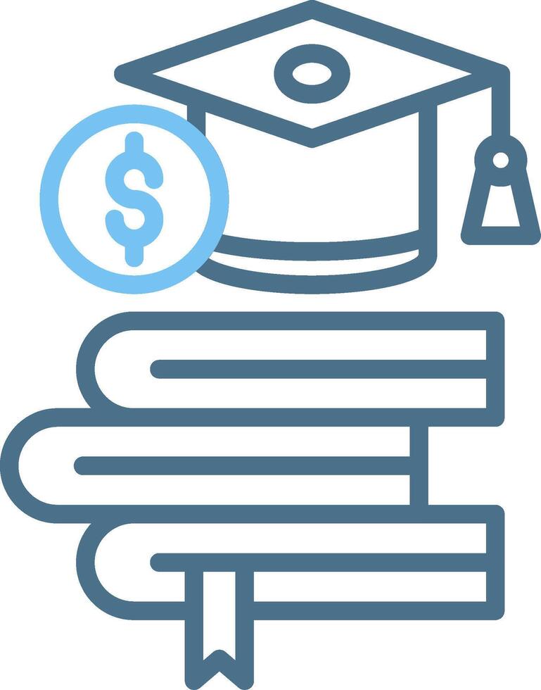Education Line Two Colour Icon Design vector